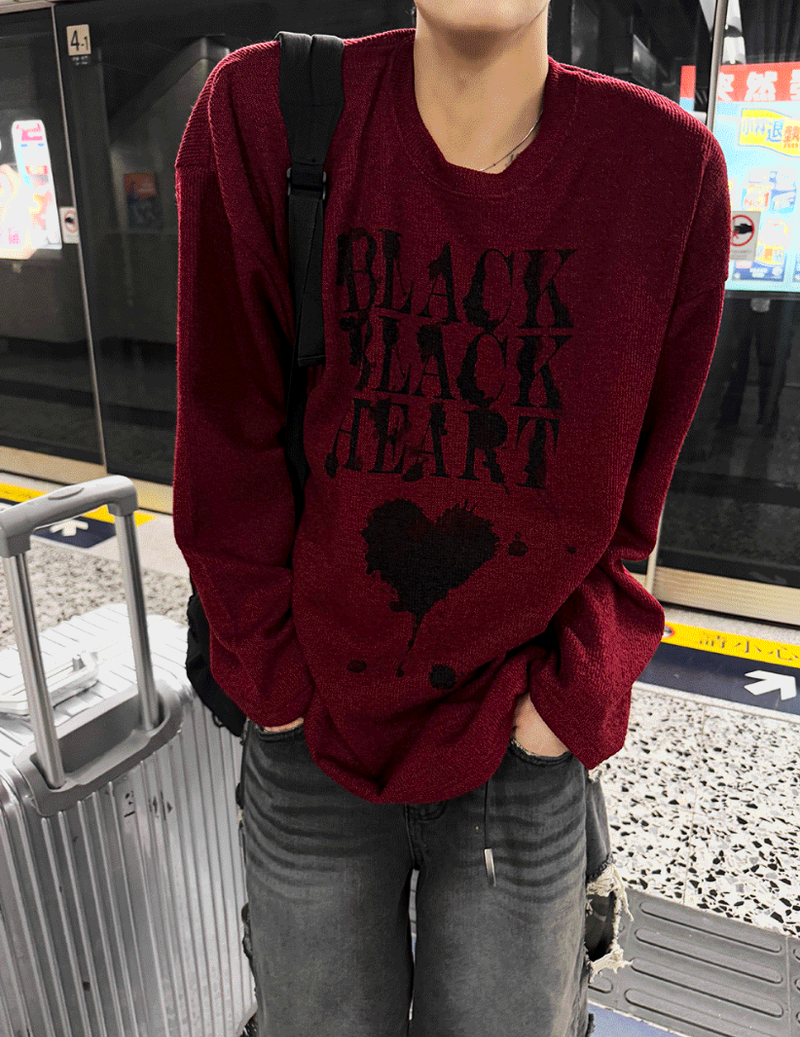 Black street knitwear