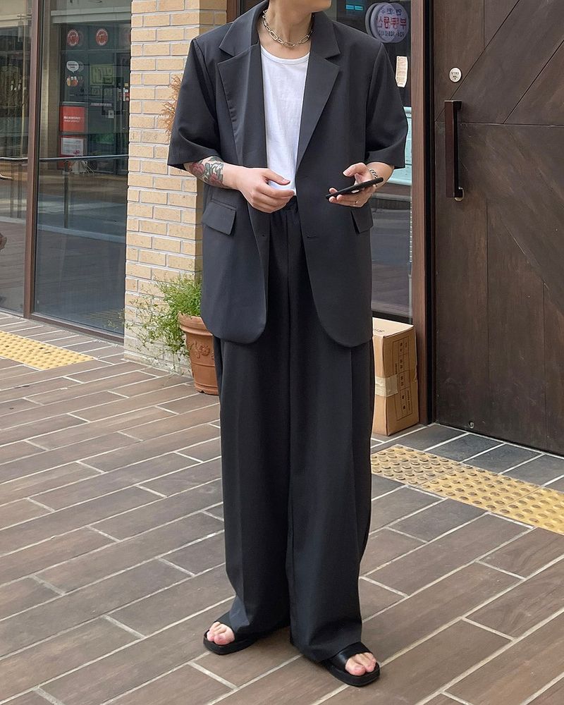 OW Two Button Short-Sleeved Jacket (Set - Up