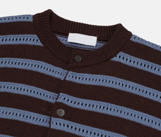 Pommel Openwork Round Cardigan