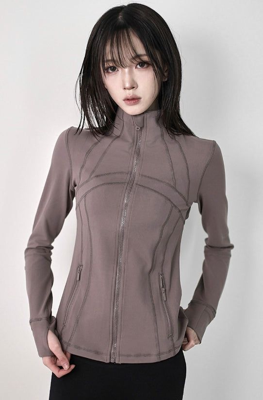 26SS★ [ EEUN MADE ] Layer velvet zip-up