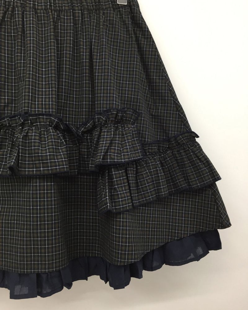 Lo-fi check layer skirt (1color)