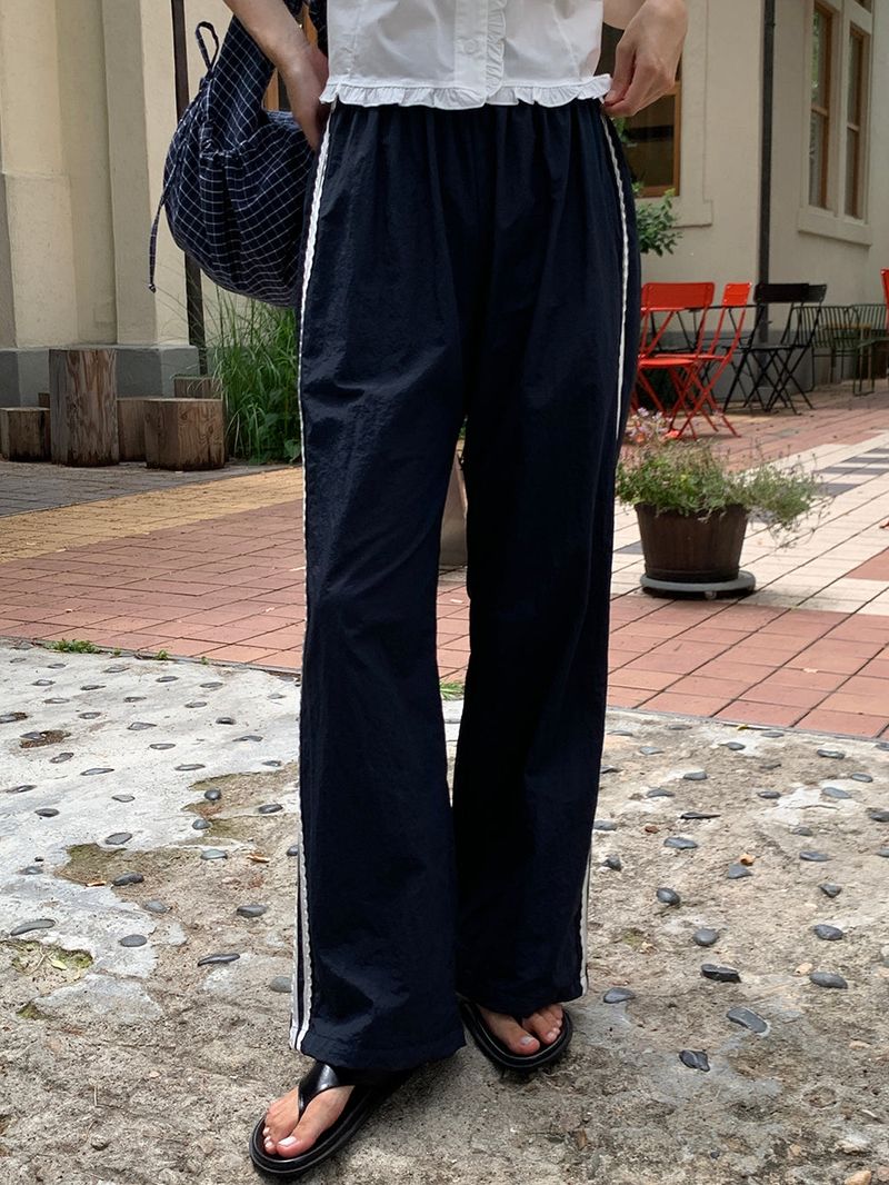 [MADE] Rollton nylon lace track bendable pants
