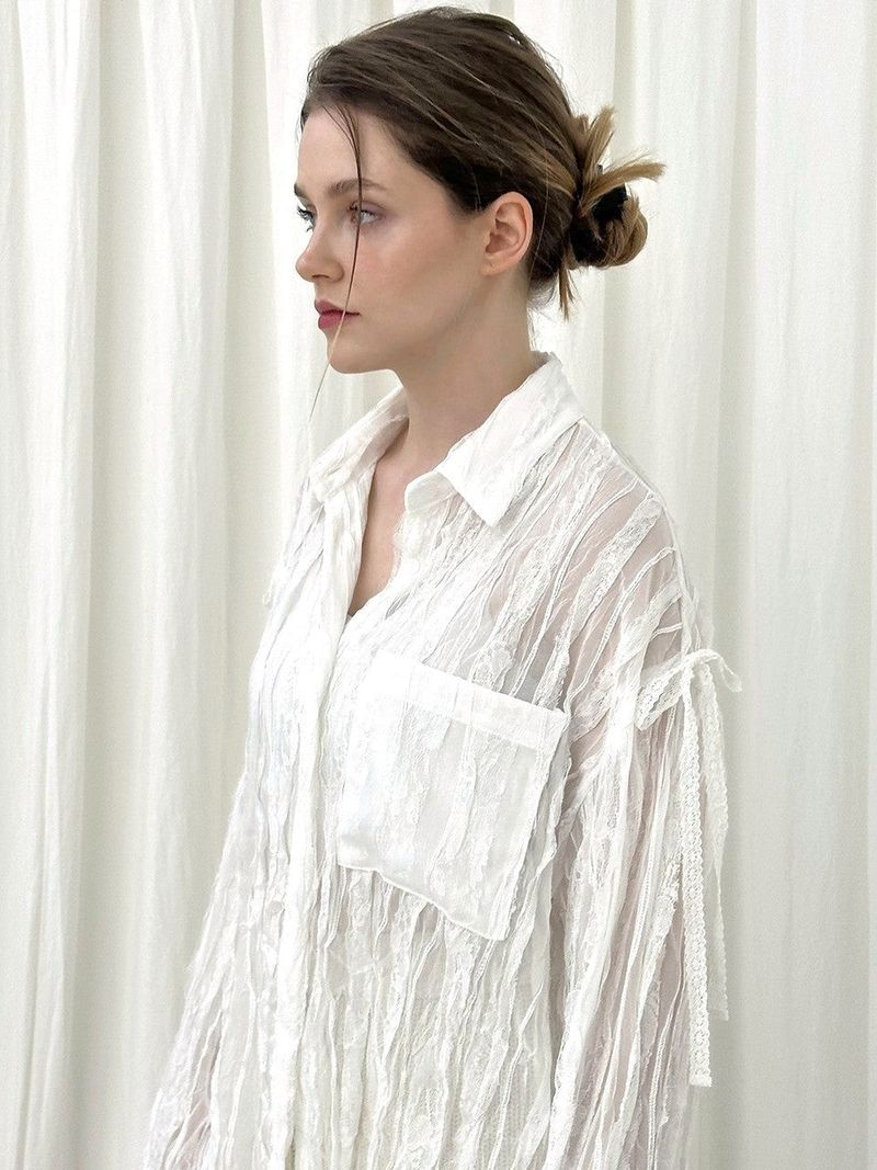 TRIMMING TAPE SHIRT / WHITE