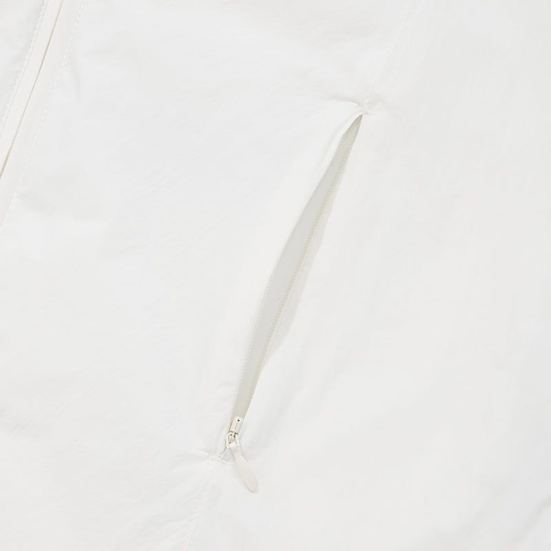 CHERRY STRING SHIRRING WINDBREAKER [WHITE]