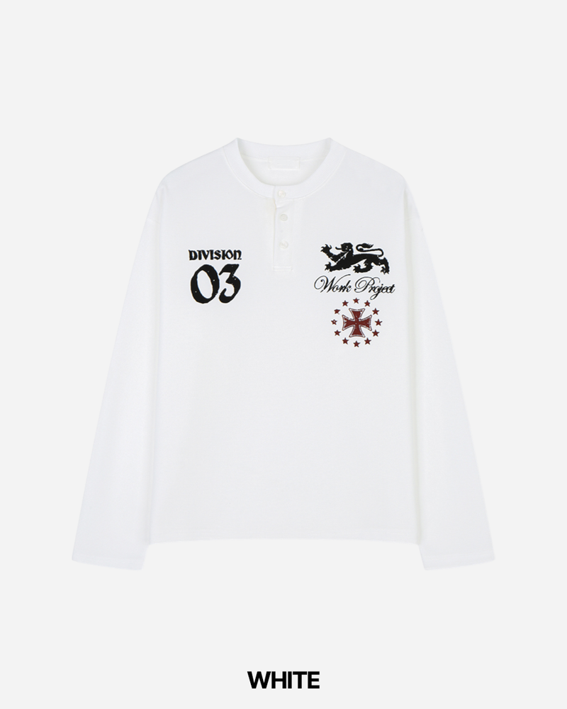 Kingdom Henley Neck Waffle Long Sleeve
