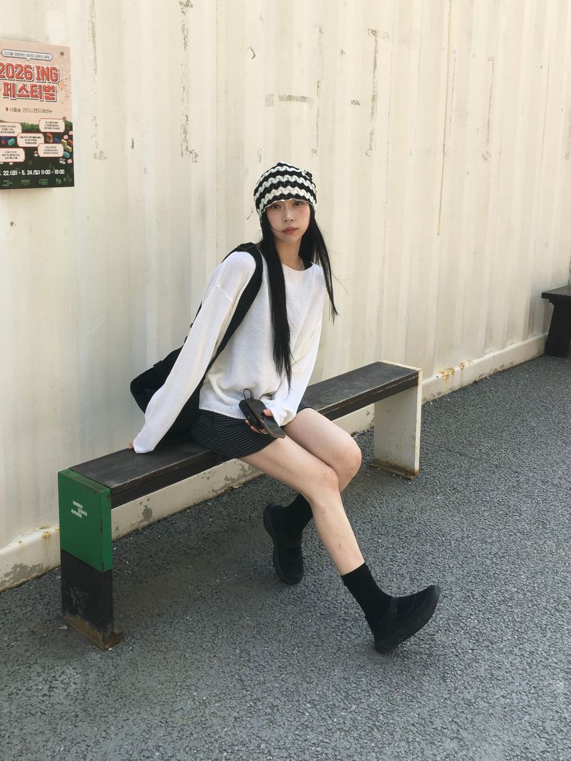 Milk Striped 3/4 Length Shorts (5c)