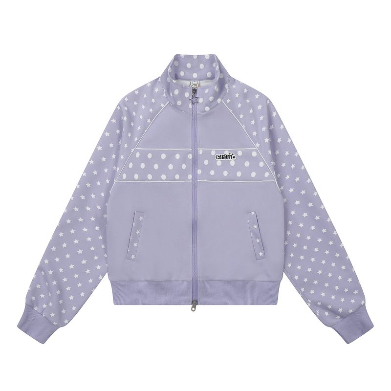 Star Dot Mix Zip-Up Track Jacket
