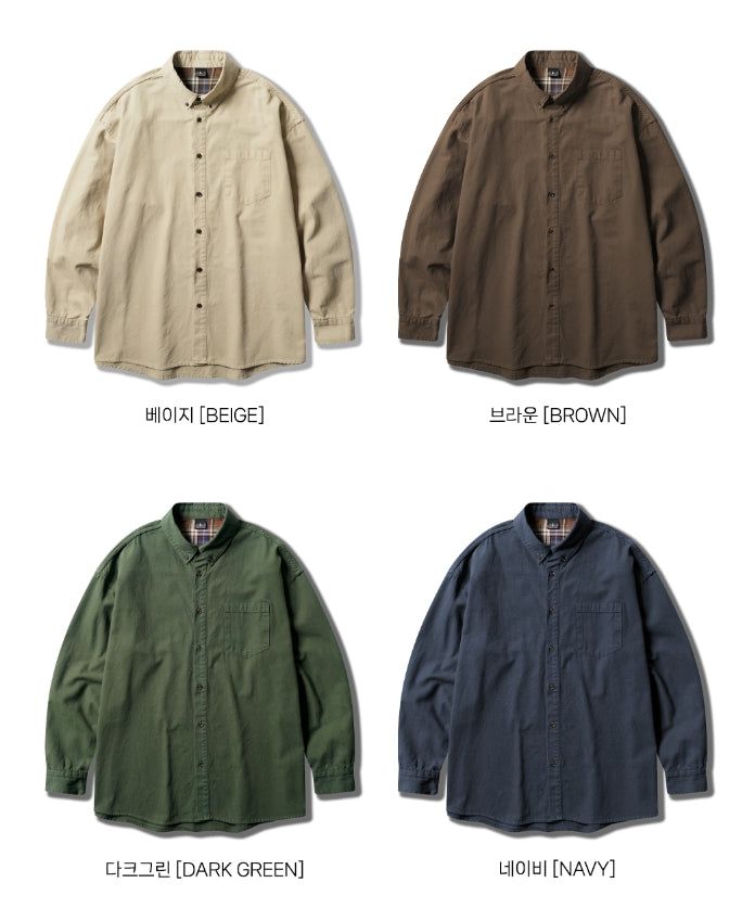 26SS★ Duff Overfit Washing Cotton Shirt