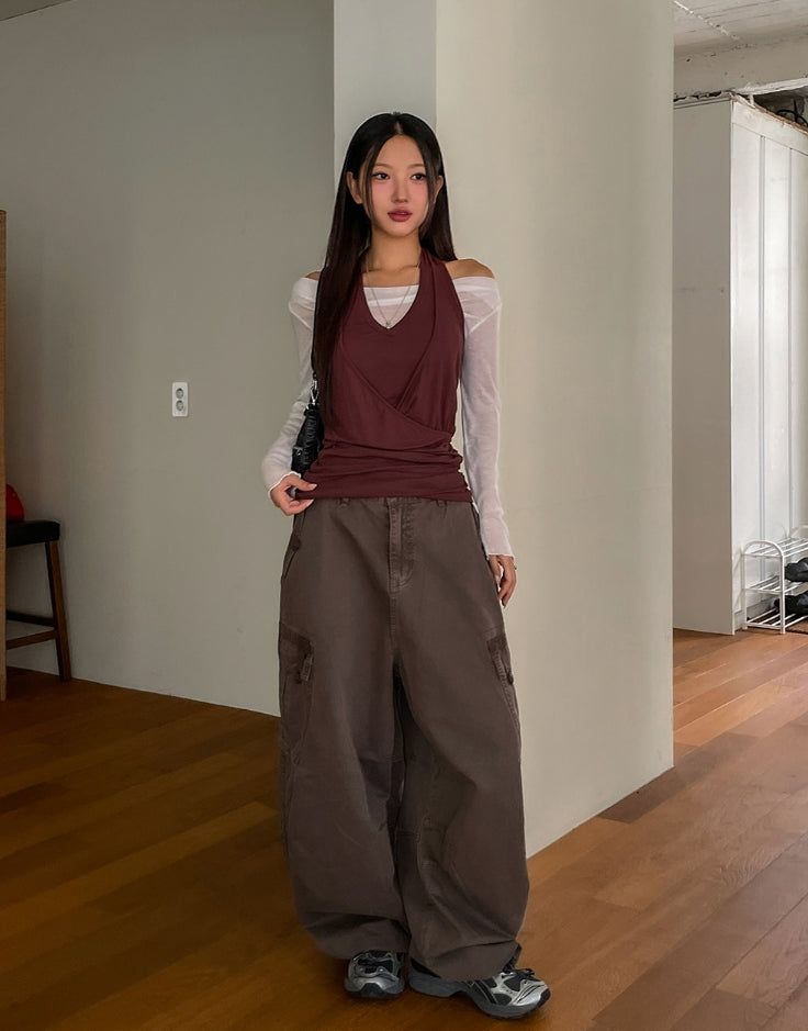 Heid Halter Layer Long Sleeveless