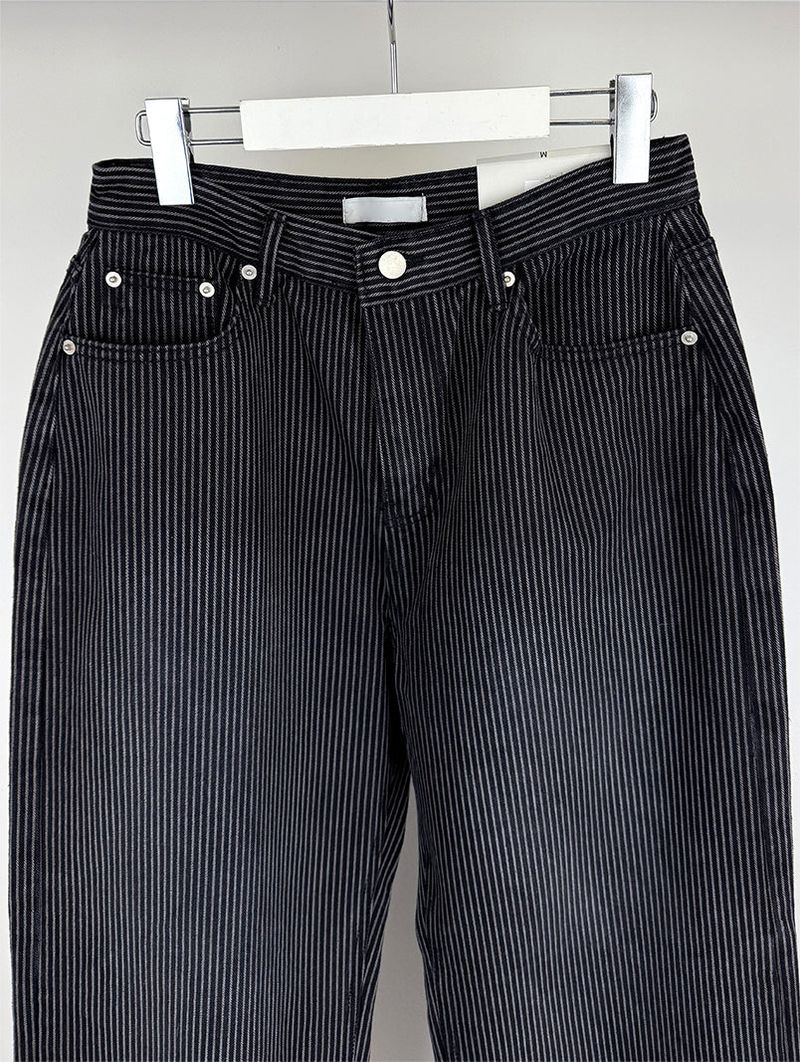 STRIPE BLACK JEANS