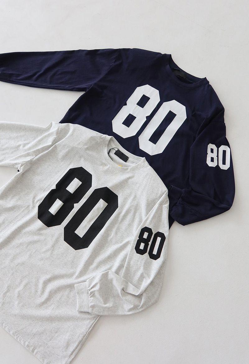 80 Number Oversized Fit Sweatshirt