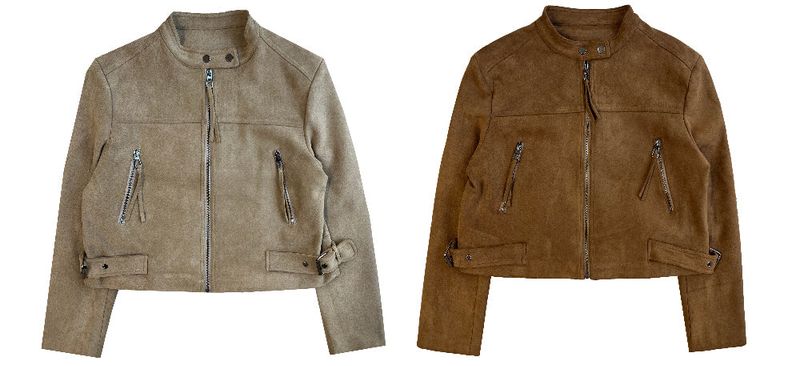 Bohemian two-button buckle suede rider jacket (2 colors)