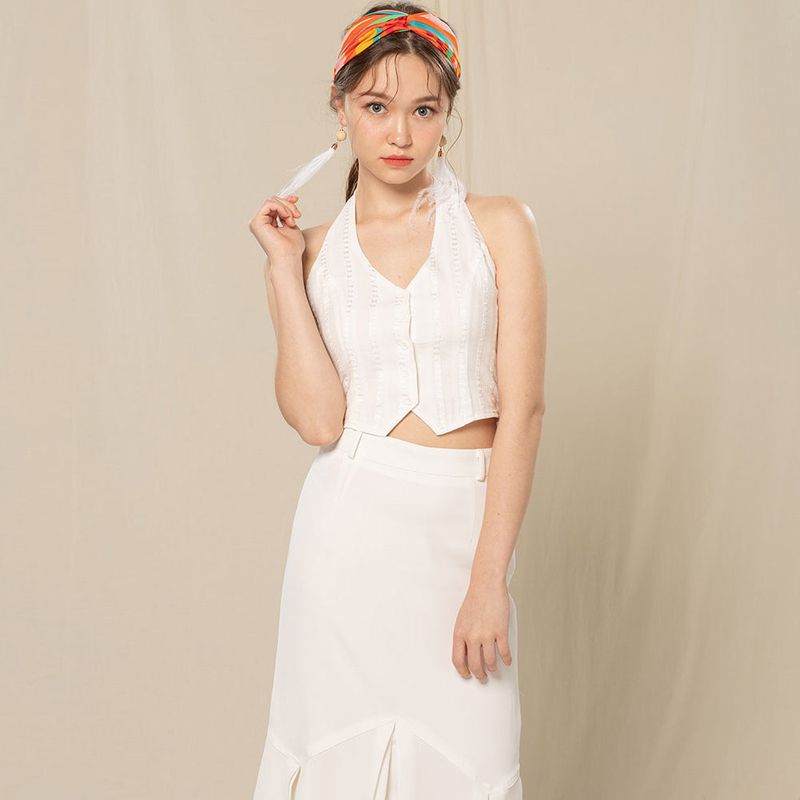 PLEATS SKIRT (WHITE)