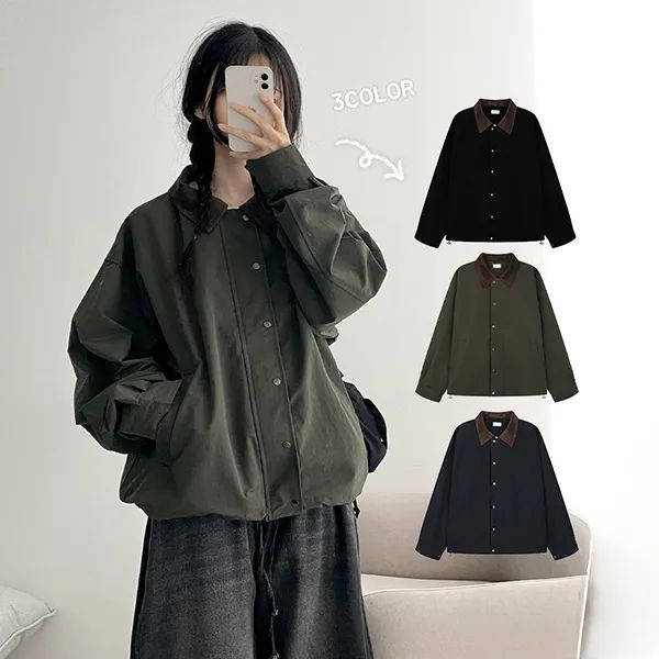Corduroy Collar✨Point Field Jacket (3 colors)