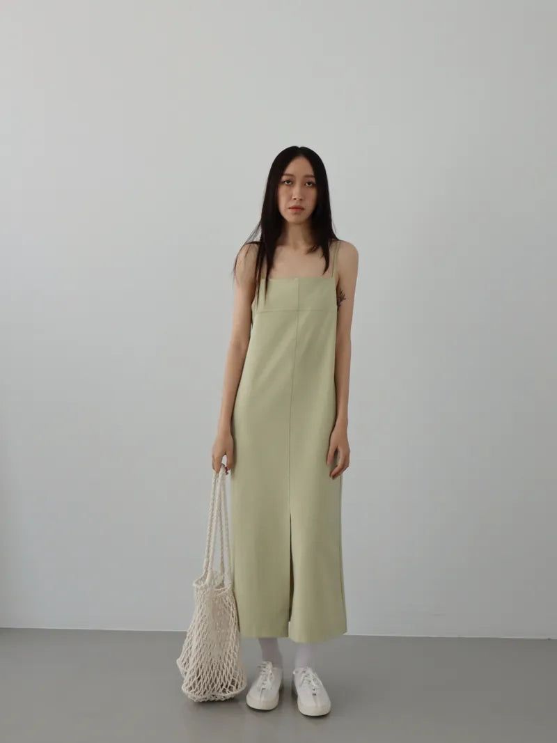 Slim-Fit Spaghetti Strap Maxi Dress