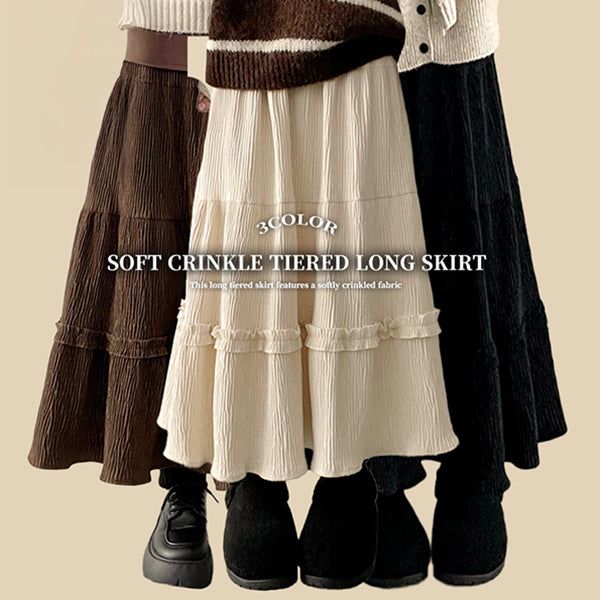 hijjoo（ハイチュー）の「Rian Linkle cancan frill bendable long skirt（Skirts）」