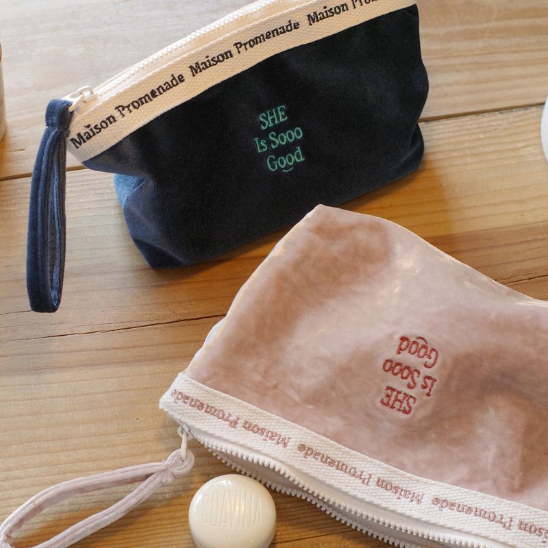 Soft Velvet Cosmetic Bag
