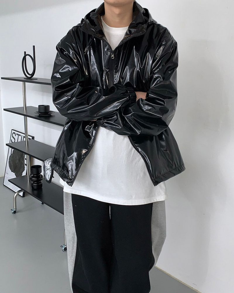 RH Pendant Enamel Leather Jacket (3 colors)