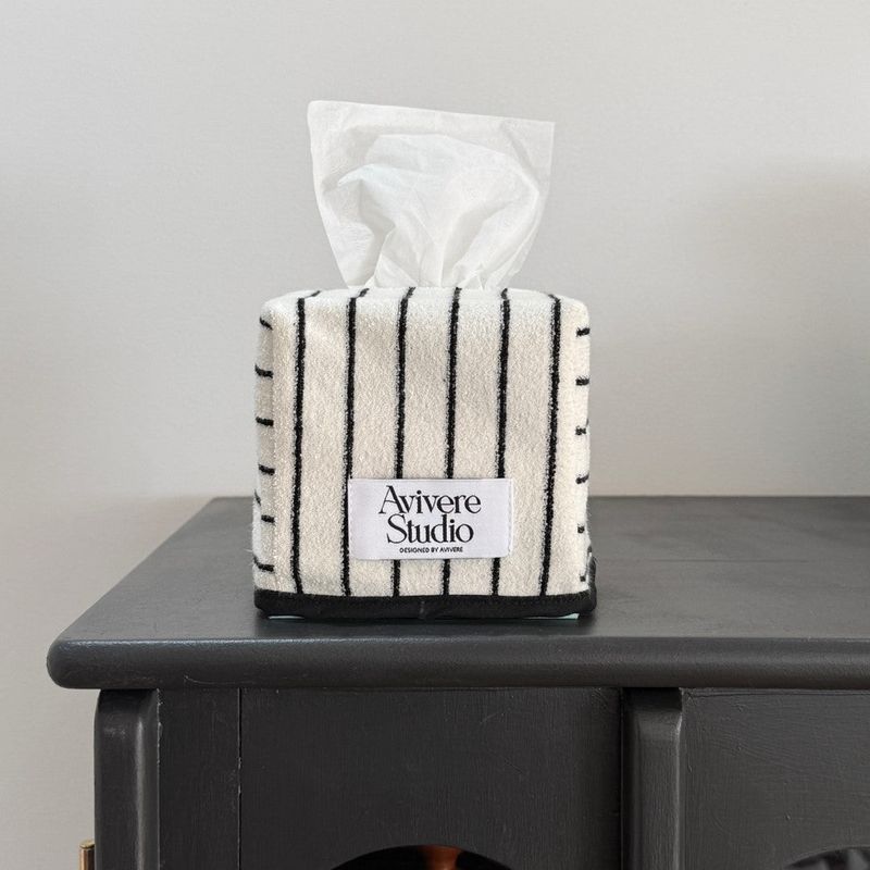 Tissue cover M_terry whiteblack