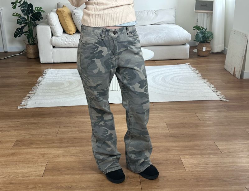 camo boots cut pants