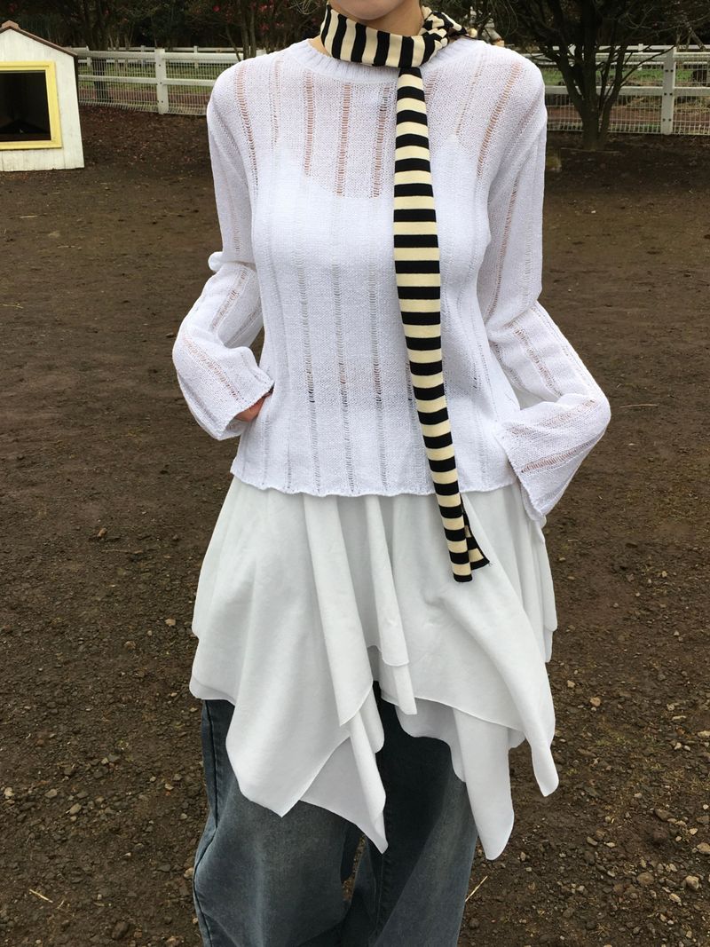 Peanut Stripe Muffler (3c)