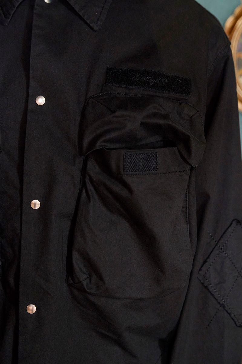 POCKET ARGYLE SHORT JACKET / BLACK