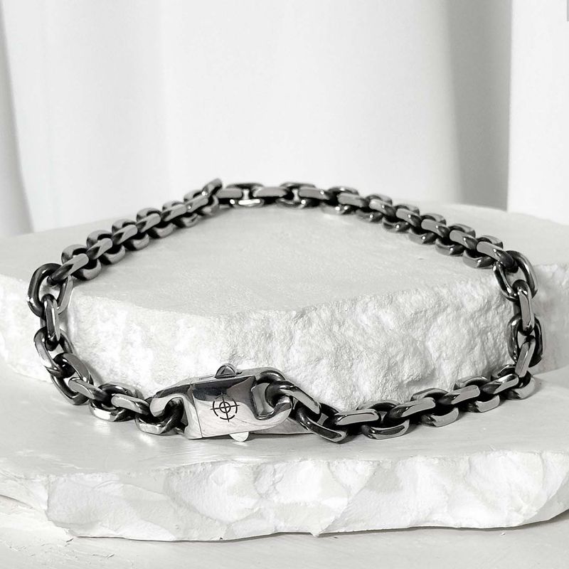 BLESSED BULLET（ブレスドブレット）の「SS-SURGICAL STEEL ORIGINAL CHAIN NECKLACE_10mm BLACK SILVER（Accessories）」