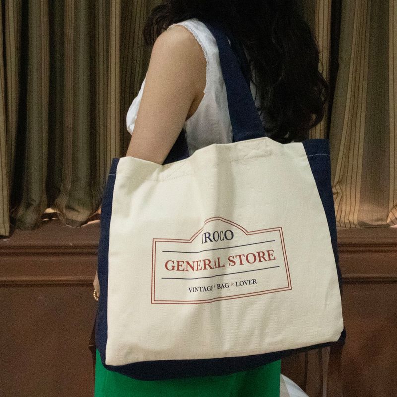 iroco general store eco bag_navy