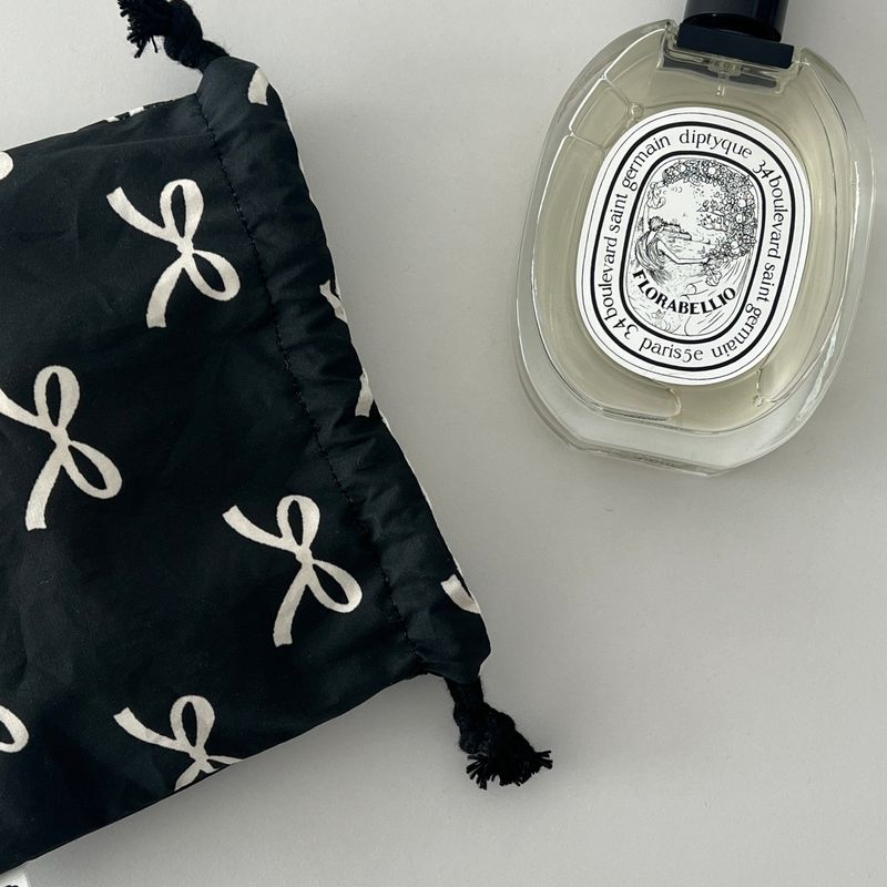 RIBBON STRING POUCH (2 color)