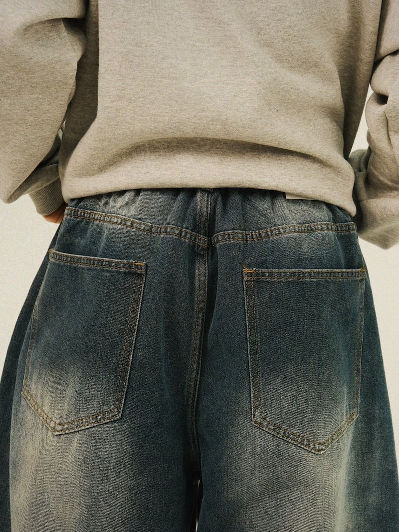 NU Wide Washing Denim Pants