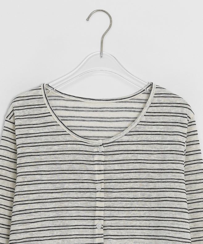 Vianne Stripe Sleeveless Cardigan Set