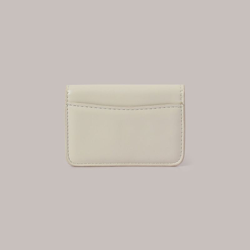 Flat Gold Wallet - Ivory