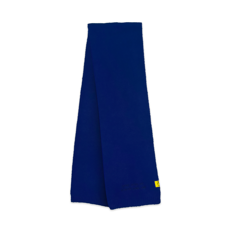 HOLY NUMBER 7(ホーリーナンバーセブン)の「HOLYNUMBER7 X CHOI BYUNGCHAN LETTERING EMBROIDERY MUFFLER_BLUE(Fashion Accessories)」