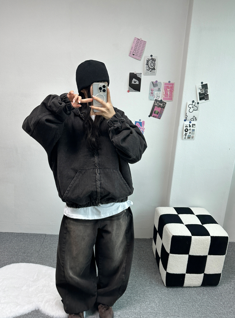 RIVET SNAP BALLOON DENIM🩵🤎🖤 - 3 COLORS, 2 SIZES