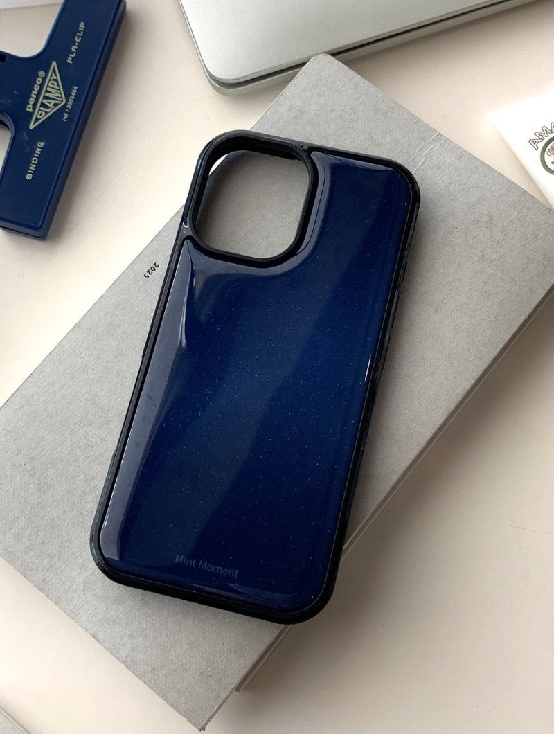 [MADE]夜空 ブラック エポキシバンパー iPhoneケース