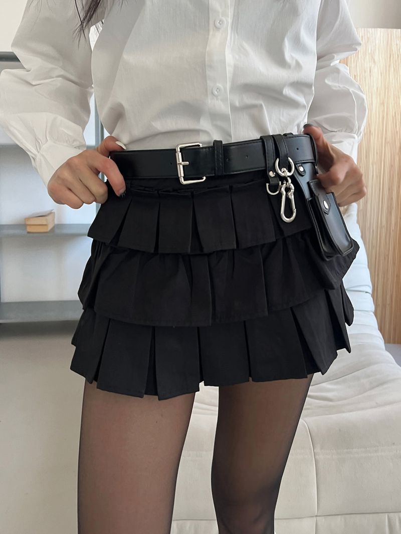  Cynical Leather Keychain Mini Pocket Belt (Black)