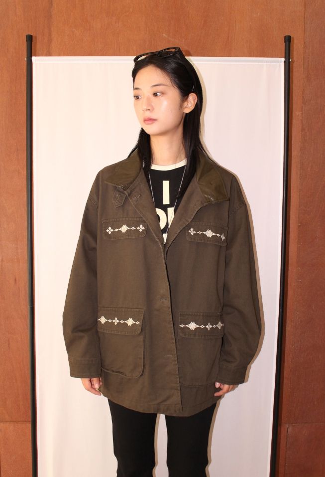 AAKE（アケ）の「LEATHER MIX FIELD JACKET（Jackets/Outerwear）」