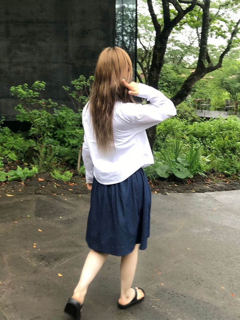 Bruni back banding midiskirt
