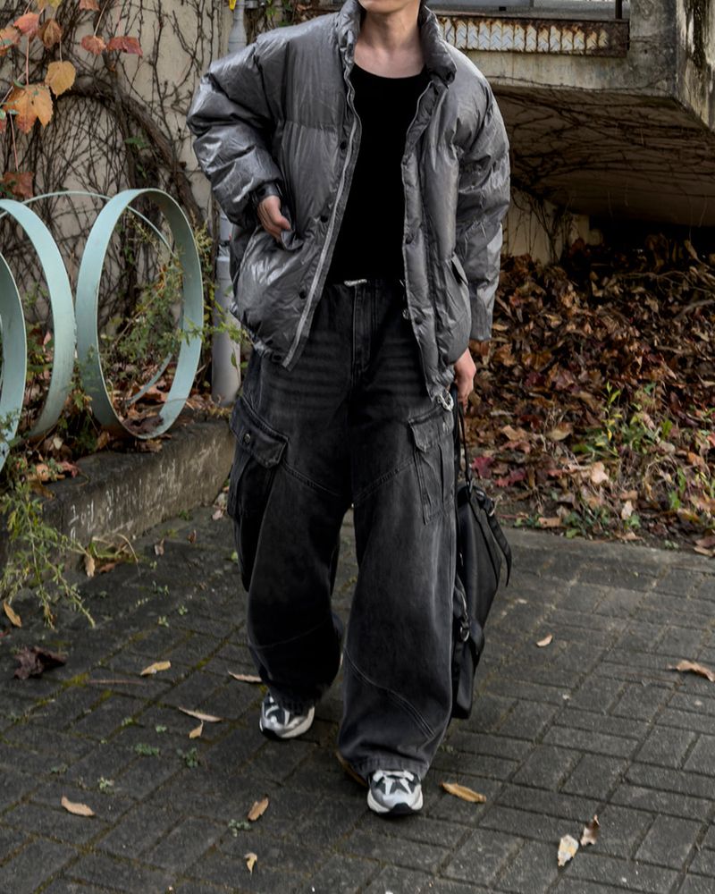 Curt Cut Cargo Wide Denim
