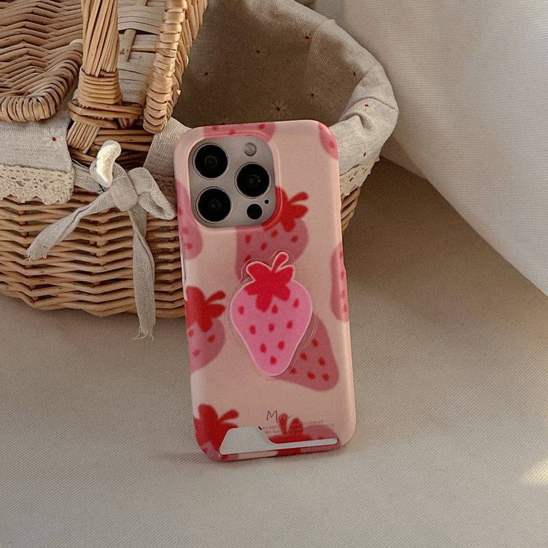 [Mademoment] strawberry delight pattern design iphone card case