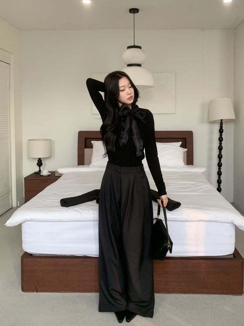 Tilly Tie Scarf Long Sleeve Top