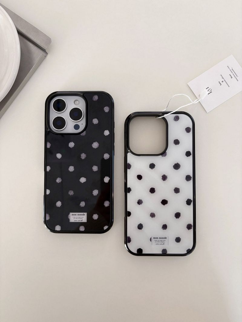 mon monde（モンモンド）の「black & white dot phone case（Smartphone Accessories）」