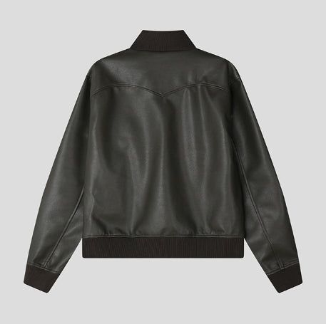 ビオディハイネックレザージャケット