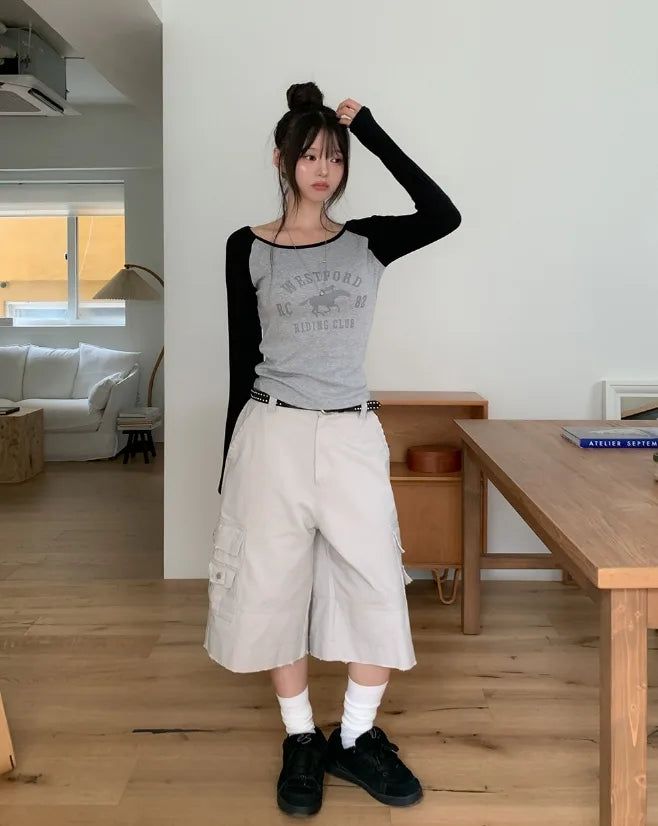 Mont Damaged Multi-Pocket Bermuda Pants