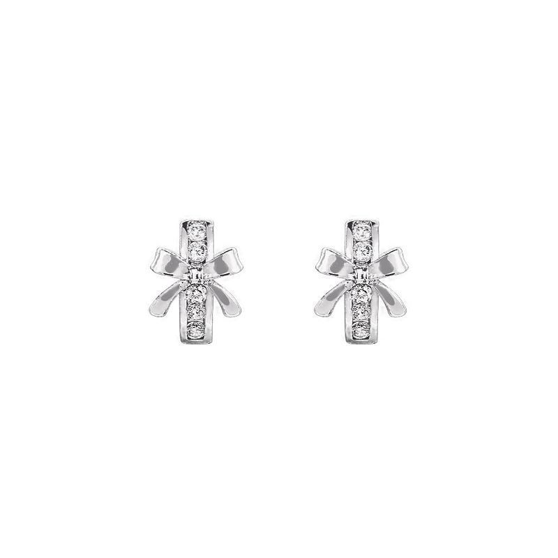 VVV（ブイブイブイ）の「バレリーナリボンキュービックワンタッチピアス（アクセサリー）」