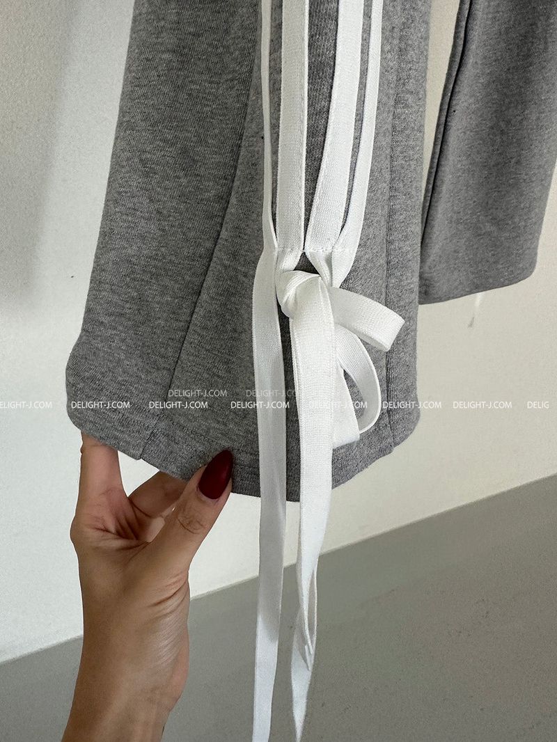 Ribbon Track Wide Pants