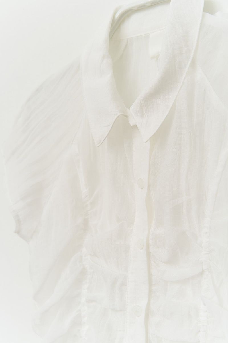 (W) Peony Wrinkled Blouse