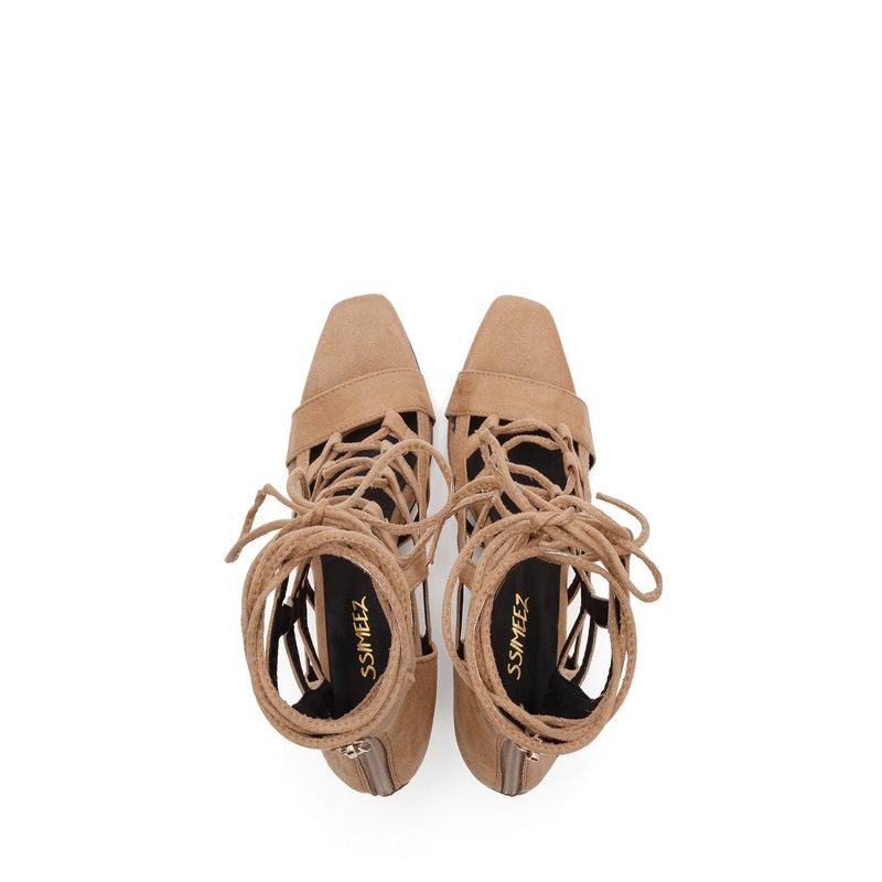 Strappy Heel Sandal(Beige)