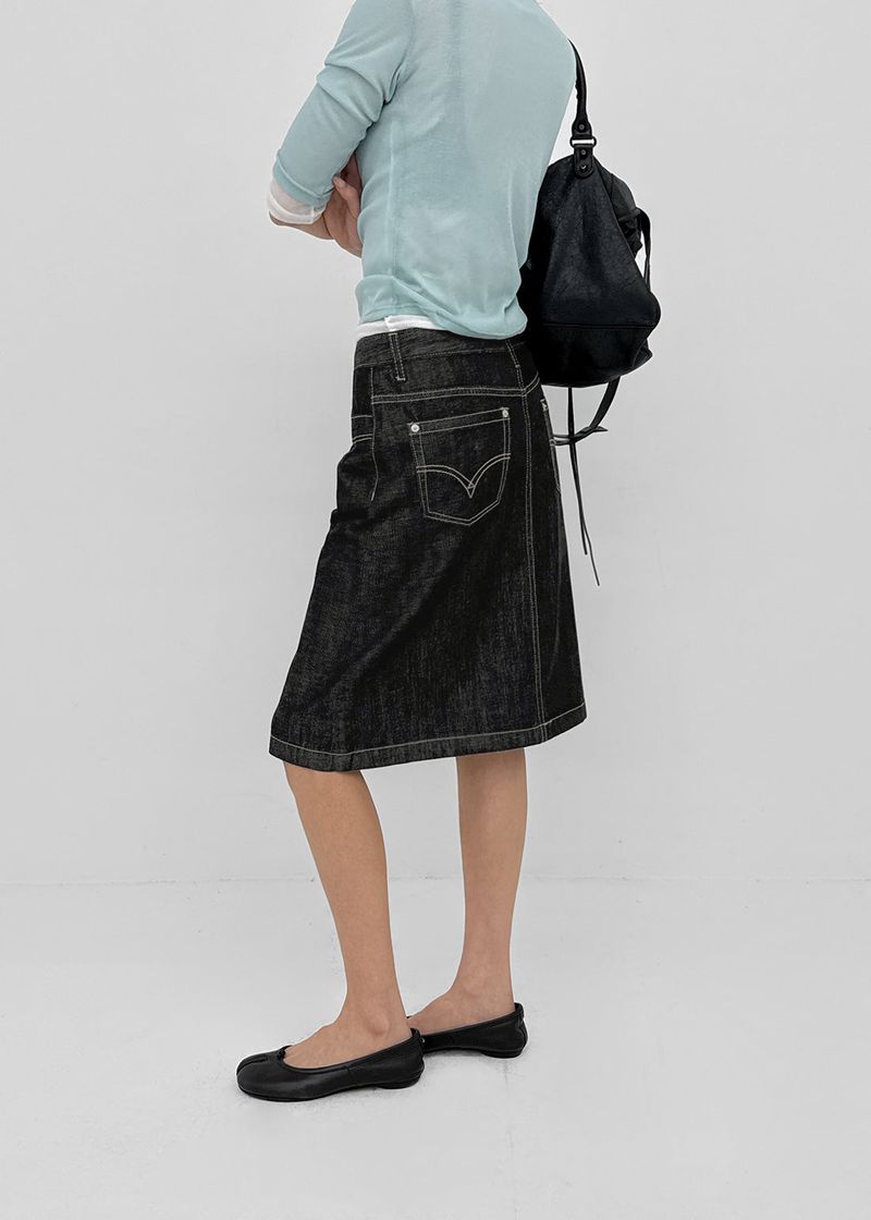 [MADE] Bitum Summer Denim Midi Skirt