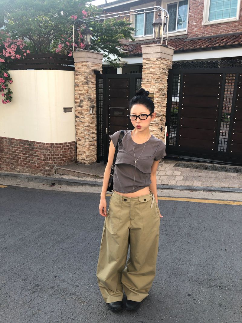 Taupe Wide Pants